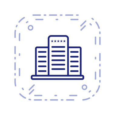 İllüstrasyon Beş Yıldızlı Otel Simgesi