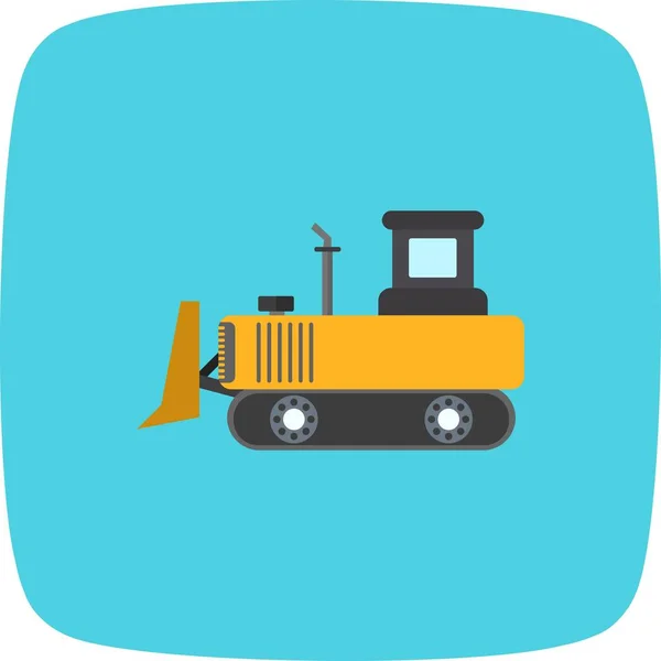 Ilustracja Bulldozer ikona — Zdjęcie stockowe