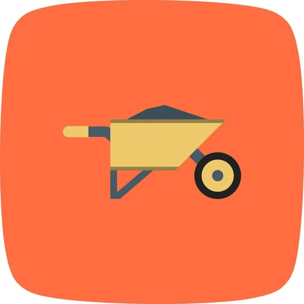 Ilustración Wheelbarrow Icono — Foto de Stock