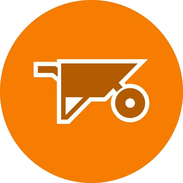 Illustration Wheelbarrow Icon — Stock Photo, Image