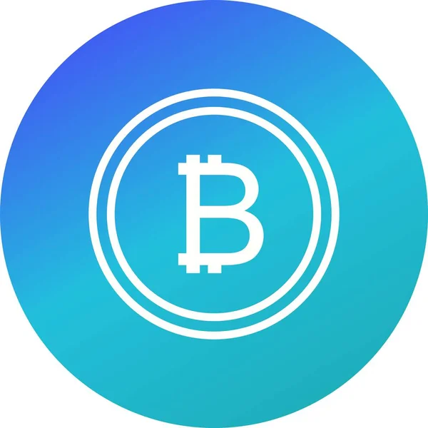 Illustration Bitcoin ikon — Stockfoto
