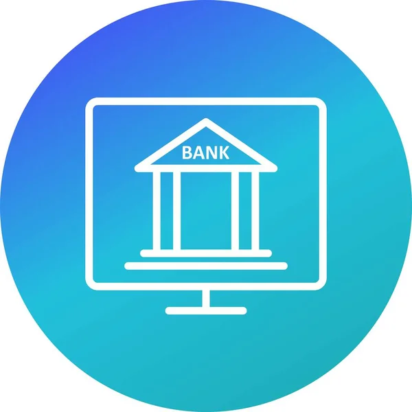 Ilustrace ikona internetového bankovnictví — Stock fotografie