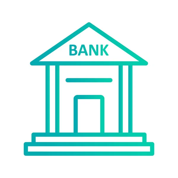 Ilustrace – ikona banky — Stock fotografie