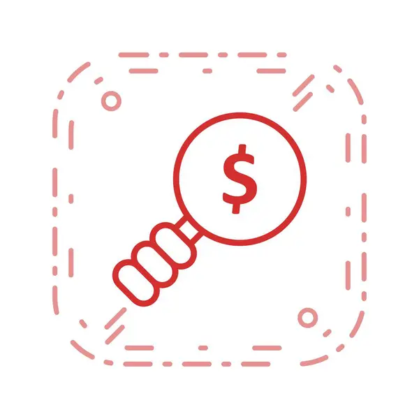 Icono de búsqueda de dinero de ilustración —  Fotos de Stock