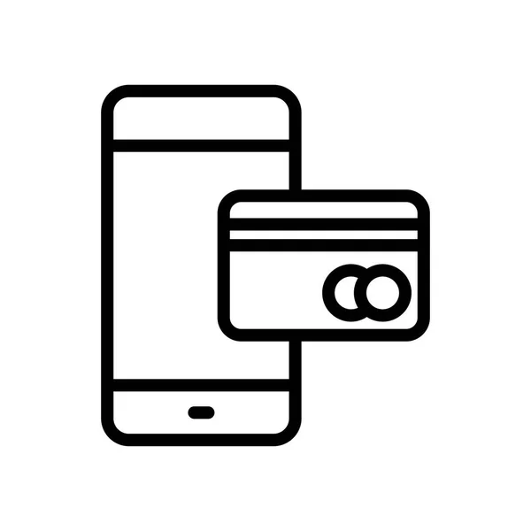 Ilustrace mobilní bankovnictví ikona — Stock fotografie