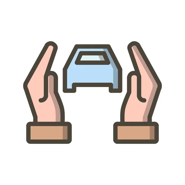 Illustration Car insurance  Icon — Stock Photo, Image