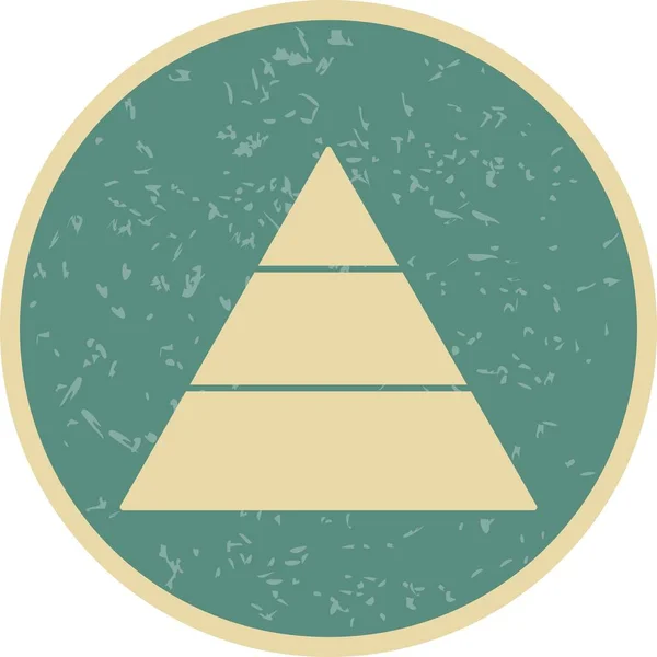 Ícone da pirâmide da ilustração — Fotografia de Stock