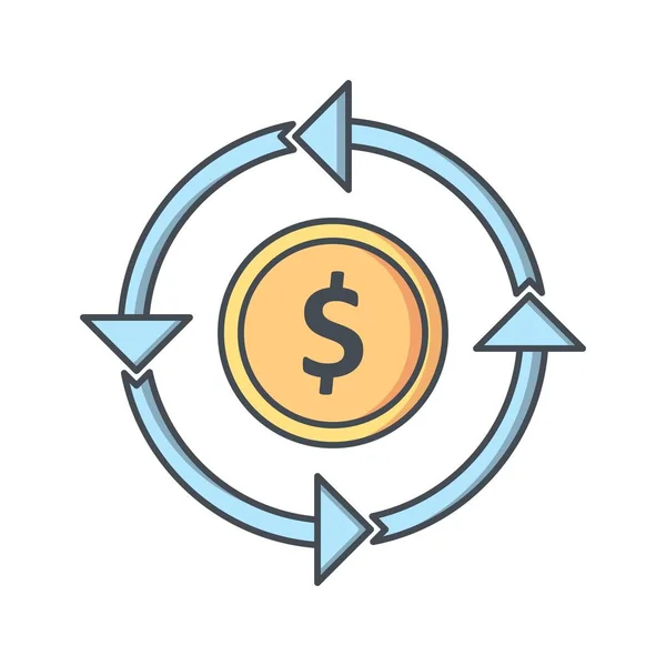 Illustration Money Flow  Icon — Stock Photo, Image