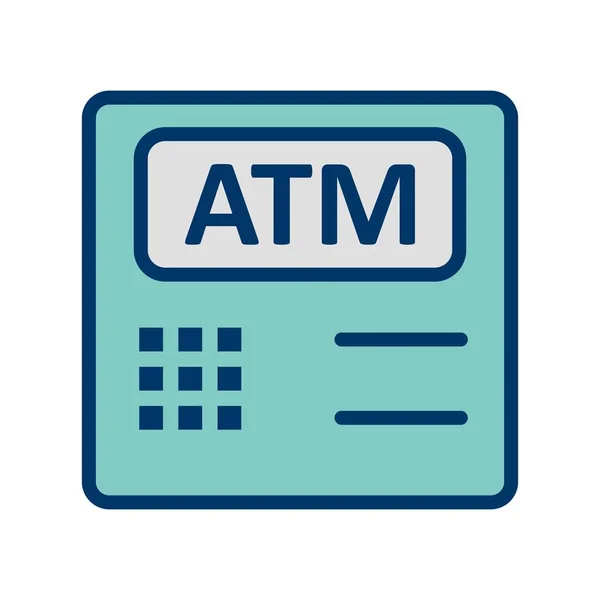 Ilustrace ikony počítače ATM — Stock fotografie
