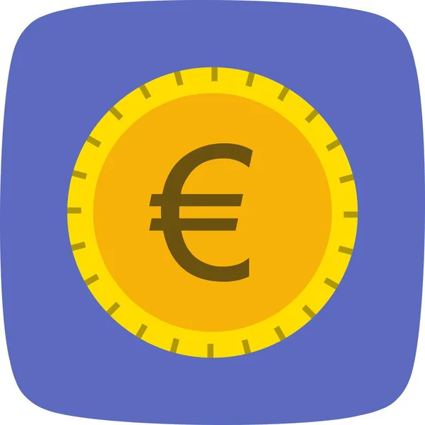Illustrazione Euro Icona — Foto Stock