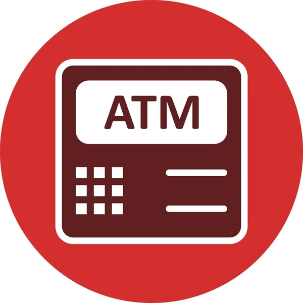 Ilustração Atm Máquina Ícone — Fotografia de Stock