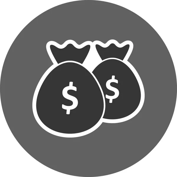 Ilustracja worki na pieniądze ikona — Zdjęcie stockowe