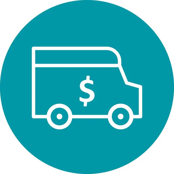 Illustration Security Van Icon — Stock Photo, Image