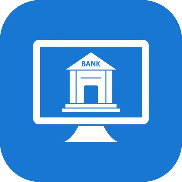 Ilustración Banca por Internet Icono — Foto de Stock