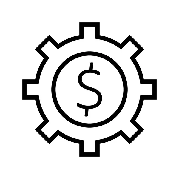 Illustratie bedrijfs tandwielpictogram — Stockfoto