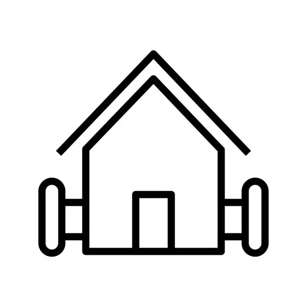 Illustration Bauernhaus Ikone — Stockfoto