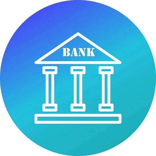 Pictogram voor illustratie Bank — Stockfoto