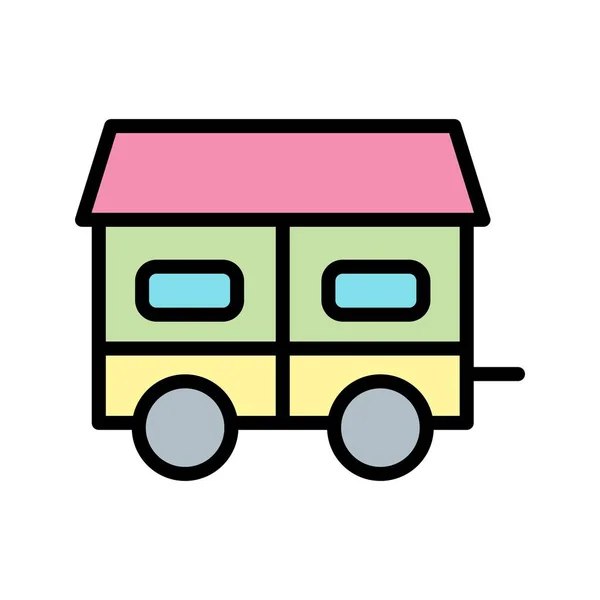 Illustration mobil hus ikon — Stockfoto