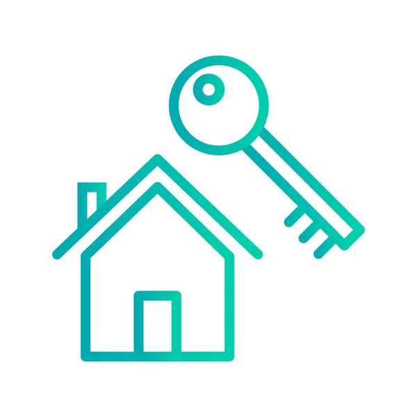 Ilustracja ikona klucza domu — Zdjęcie stockowe