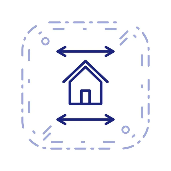 Illustration Immobilien Blaupause Symbol — Stockfoto