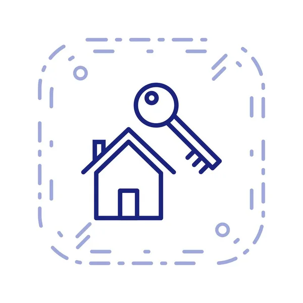 Ilustracja ikona klucza domu — Zdjęcie stockowe