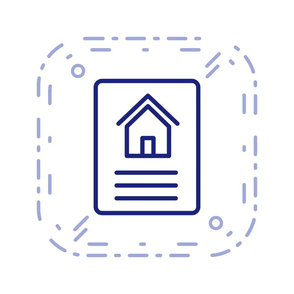 Illustratie huis document pictogram — Stockfoto