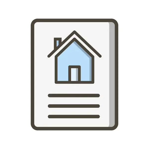 Illustratie huis document pictogram — Stockfoto