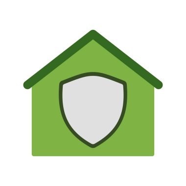 İllüstrasyon Korumalı Ev Simgesi