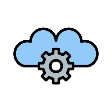 Vektör Bulut Ayarları Simgesi
