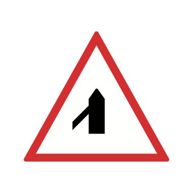 Sol Yol İşareti Simgesinden Çizim Minor Cross Road