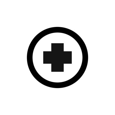 İllüstrasyon Hospiatal Yol İşaret Ikonu