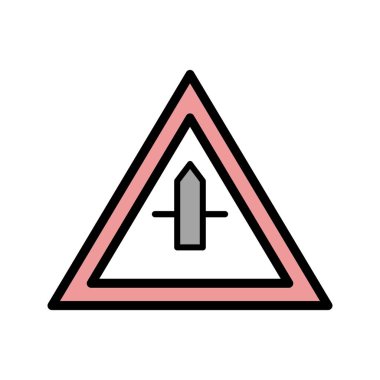 İllüstrasyon Küçük Cross Road İşaret Simgesi