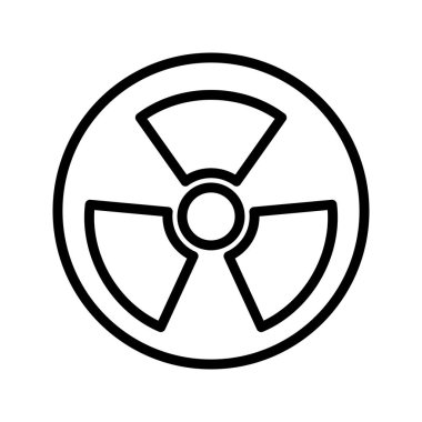 İllüstrasyon Radyo Aktif Yol İşareti Simgesi