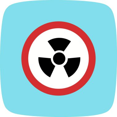 İllüstrasyon Radyo Aktif Yol İşareti Simgesi