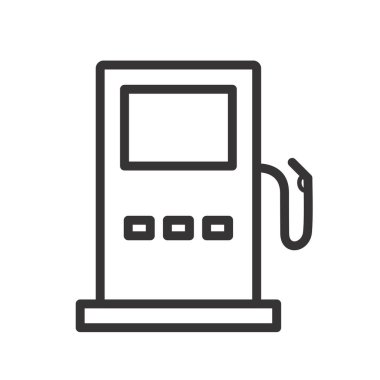 İllüstrasyon Dolum İstasyonu Yol İşareti Simgesi