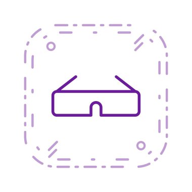 İllüstrasyon 3d Gözlük Simgesi