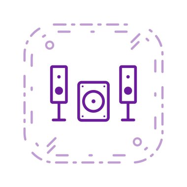 İllüstrasyon Müzik Sistemi Simgesi