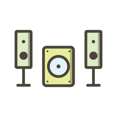 İllüstrasyon Müzik Sistemi Simgesi