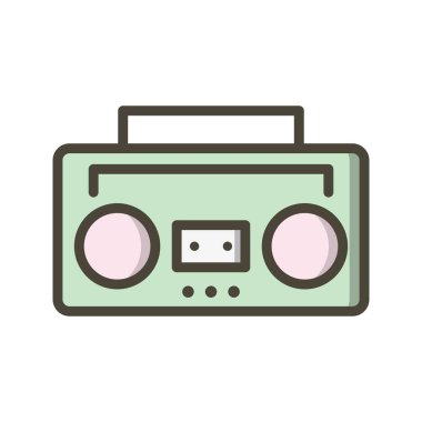 İllüstrasyon Ses Teyp Simgesi