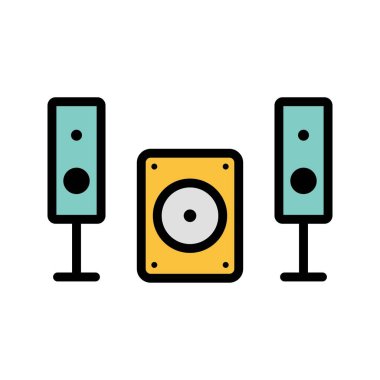 İllüstrasyon Müzik Sistemi Simgesi