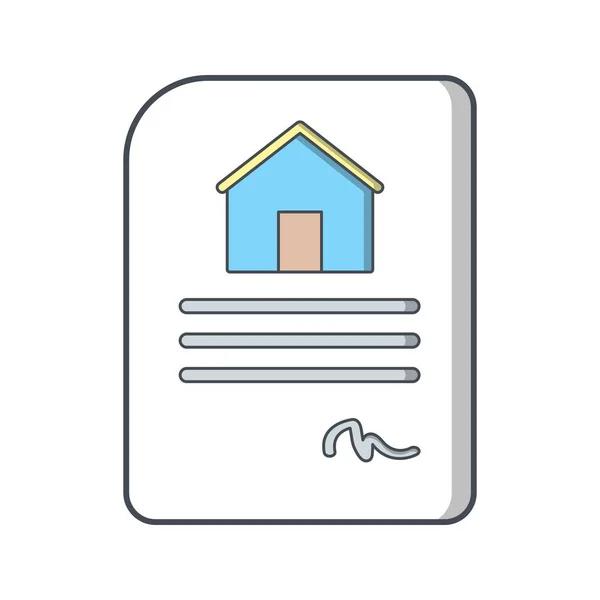 Illustration House Contract Icon — Stock Photo, Image