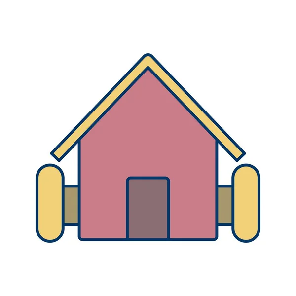 Illustration Bauernhaus Ikone — Stockfoto