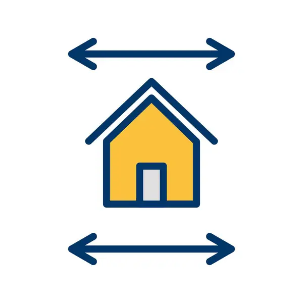 Illustration Immobilien Blaupause Symbol — Stockfoto