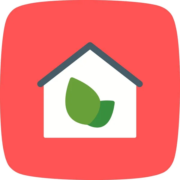 Illustration Eco House  Icon — Stock Photo, Image