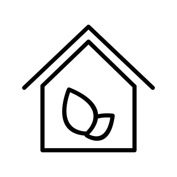Illustration Ökohaus-Ikone — Stockfoto