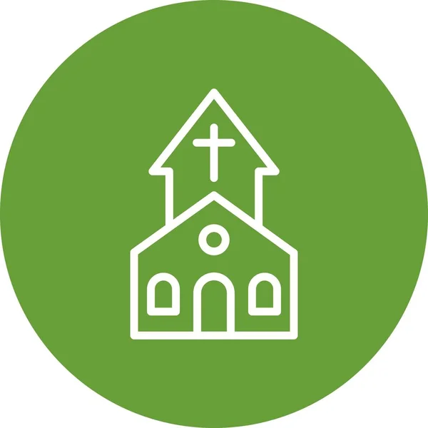 Illustratie kerk pictogram — Stockfoto