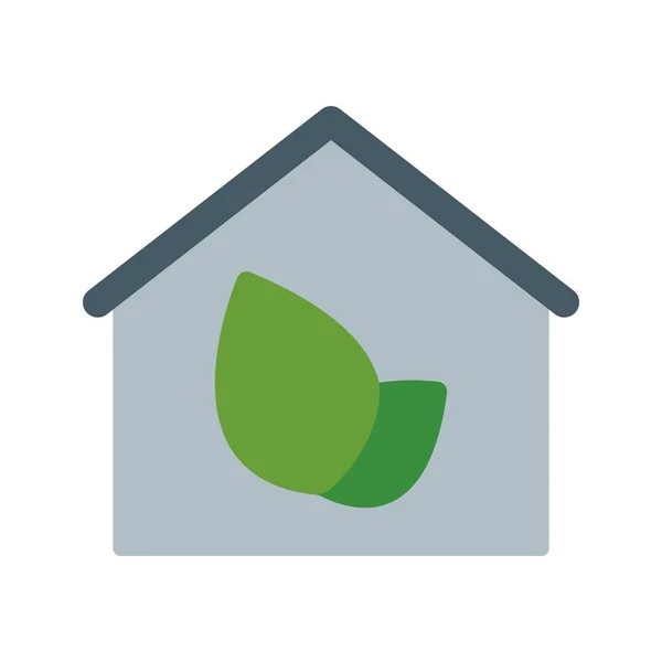 Illustration Eco House  Icon — Stock Photo, Image