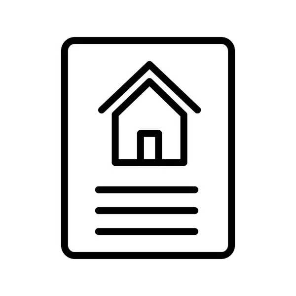 Illustratie huis document pictogram — Stockfoto