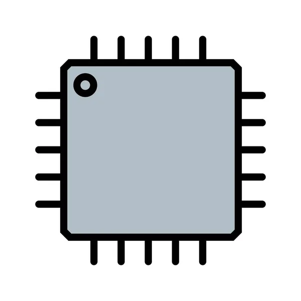 Procesor wektorowy ikona — Zdjęcie stockowe