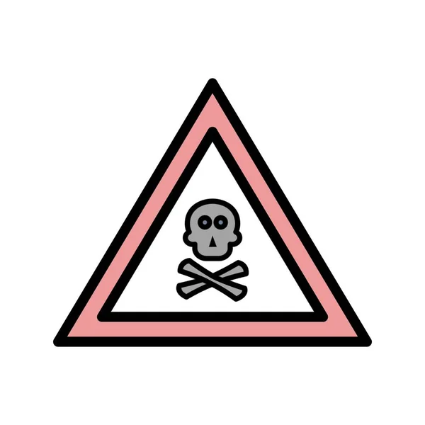 Illustration Poison gas väg skylt ikon — Stockfoto